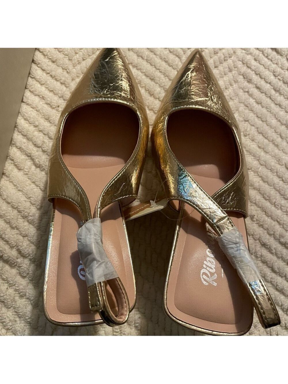 Gold Slingback High Heels - Picture 8 of 17